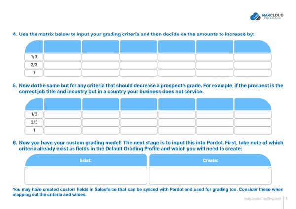 Pardot Scoring and Grading Worksheet - Page 5