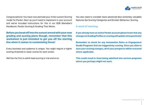 Pardot Scoring and Grading Worksheet - Page 9