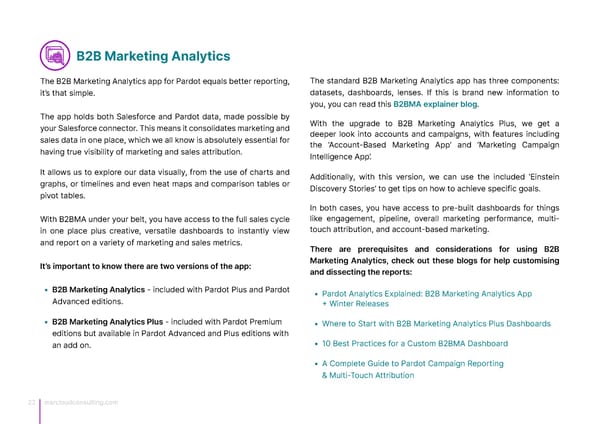 Marketing Champions Guide to Measuring Pardot ROI - Page 22