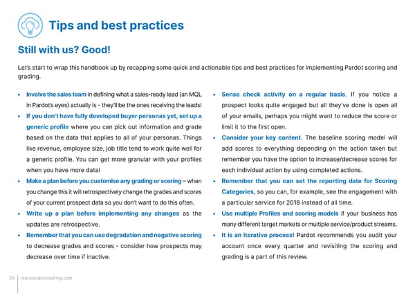 MCAE Pardot Scoring and Grading That Works - Page 26